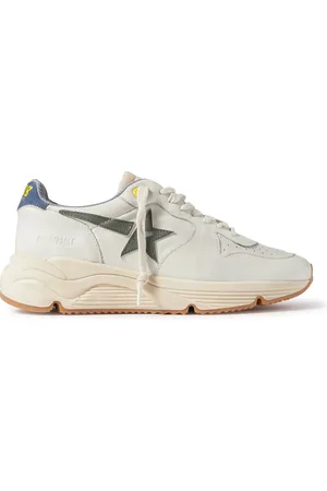 Golden Goose Running Sole Distressed Leather, Nylon and Suede Sneakers - Men - - EU 43