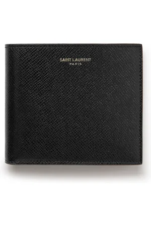 Saint Laurent Logo-Embellished Upcycled Cross-Grain Leather Bifold Wallet - Men