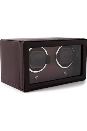 Wolf Club Full-Grain Vegan Leather Double Watch Winder - Men