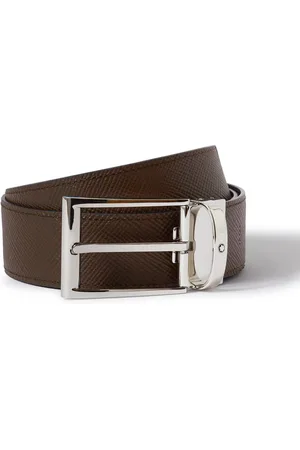 FERRAGAMO 3cm Cross-Grain Leather Belt for Men