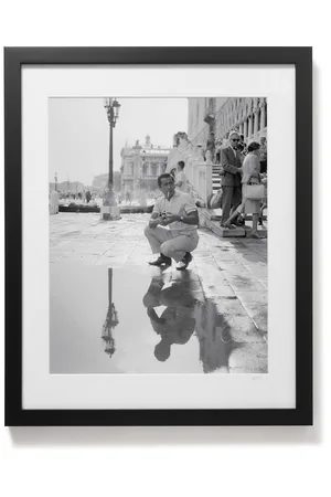Sonic Editions Framed 1961 Mifune Filming Venice Print, 16" x 20" - Men