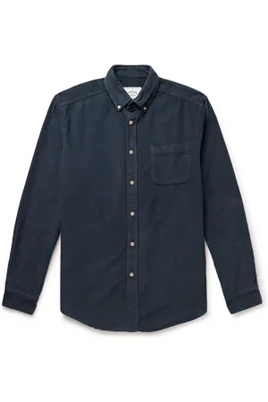 Portuguese Flannel Lobo Button-Down Collar Cotton-Corduroy Shirt - Men - - XS