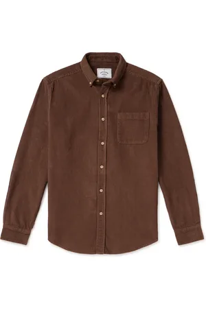 Portuguese Flannel Lobo Button-Down Collar Cotton-Corduroy Shirt - Men - - S