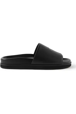 Off-White Men Diagonal Slides Black,White 42 Stripes Technical