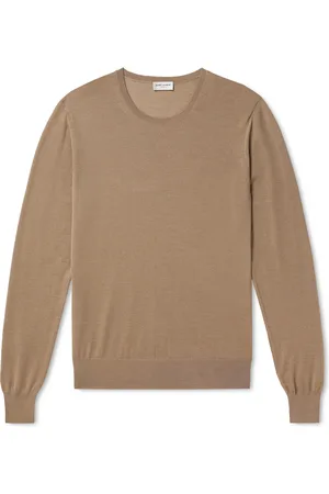 Saint Laurent Slim-Fit Wool, Cashmere and Silk-Blend Sweater - Men - - L