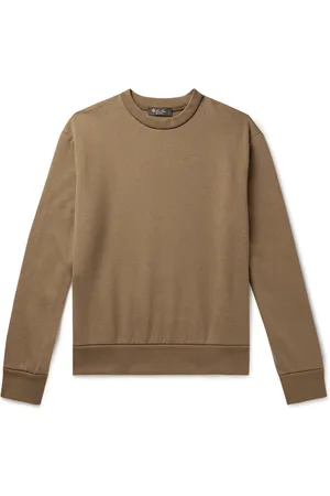 Loro Piana Leather-Trimmed Cotton-Blend Jersey Sweatshirt - Men - - XL