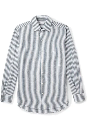 Loro Piana André Striped Linen Shirt - Men - - L