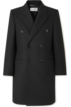 Saint Laurent Double-Breasted Wool Overcoat - Men - - IT 50