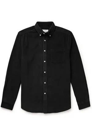 Portuguese Flannel Lobo Button-Down Collar Cotton-Corduroy Shirt - Men - - XS