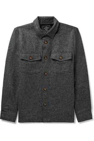 Portuguese Flannel Wool-Tweed Overshirt - Men - - L