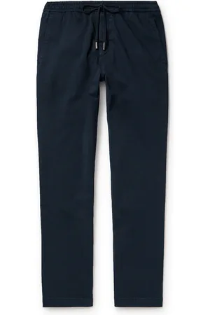 Mr P. Straight-Leg Cotton-Blend Twill Drawstring Trousers - Men - - 28