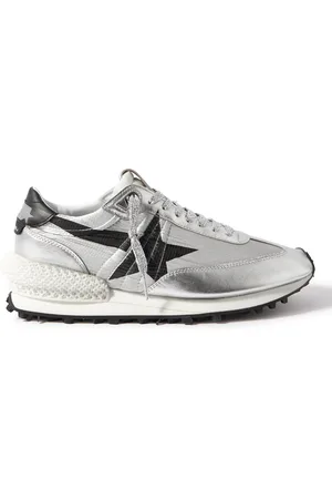 Golden Goose Marathon Metallic Leather-Trimmed Ripstop Sneakers - Men - - EU 45