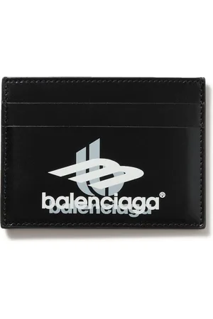 Balenciaga Logo-Print Leather Cardholder - Men