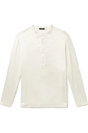 Tom Ford Silk-Blend Satin Henley Pyjama Top - Men - - M