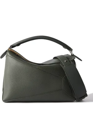 Loewe Puzzle Edge Full-Grain Leather Messenger Bag - Men
