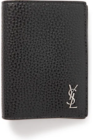 Saint Laurent Tiny Cassandre Logo-Appliquéd Full-Grain Leather Bifold Wallet - Men
