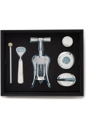 Lorenzi Large Stainless Steel and Mother-of-Pearl Wine Set - Men