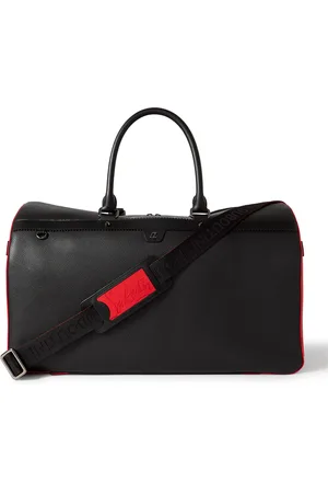 Christian Louboutin Ruisbuddy Spiked Rubber-Trimmed Full-Grain Leather Holdall - Men