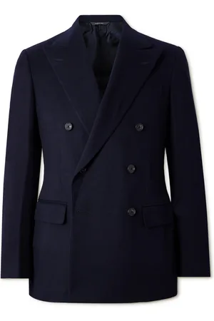 Loro Piana Milano Double-Breasted Brushed Cashmere Blazer - Men - - IT 50