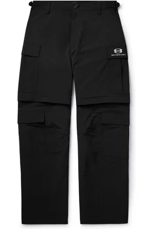 Balenciaga Wide-Leg Logo-Embroidered Ripstop Cargo Trousers - Men - - M