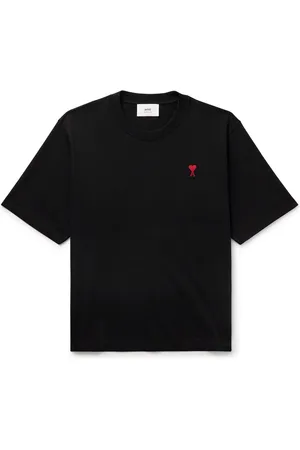 Ami Logo-Embroidered Organic Cotton-Jersey T-Shirt - Men - - XS