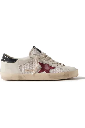 Golden Goose Superstar Distressed Suede-Trimmed Leather and Mesh Sneakers - Men - - EU 39