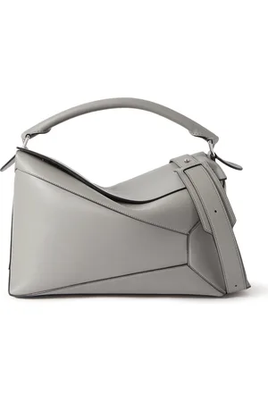 Loewe Puzzle Edge Large Logo-Debossed Full-Grain Leather Messenger Bag - Men
