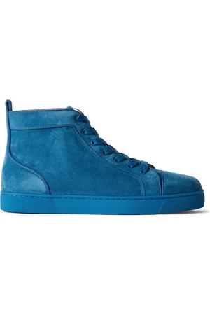 Christian Louboutin Louis Logo-Embellished Grosgrain-Trimmed Suede High-Top Sneakers - Men - - EU 42