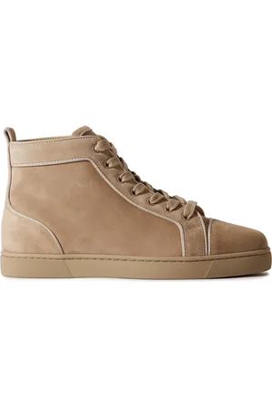 Christian Louboutin Louis Orlato Grosgrain-Trimmed Suede High-Top Sneakers - Men - - EU 40