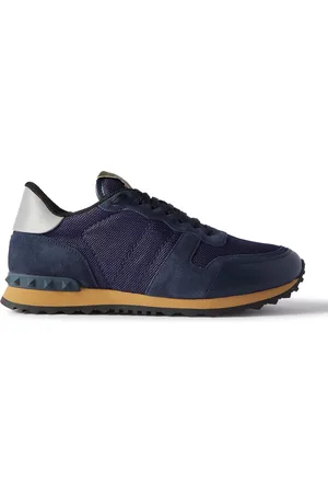 VALENTINO GARAVANI Rockrunner Suede, Leather and Mesh Sneakers - Men - - EU 40