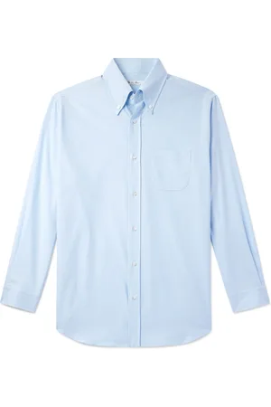 Loro Piana Button-Down Collar Cotton Oxford Shirt - Men - - S