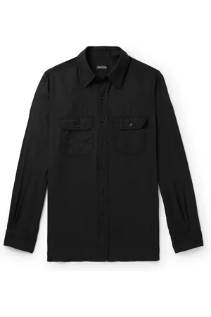 Tom Ford Cutaway-Collar Twill Shirt - Men - - EU 41