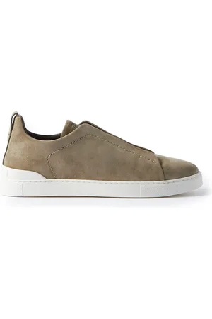 Ermenegildo Zegna Triple Stitch™ Suede Slip-On Sneakers - Men - - UK 7.5