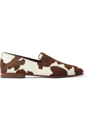 Manolo Blahnik Mario Cow-Print Calf Hair Loafers - Men - - UK 6