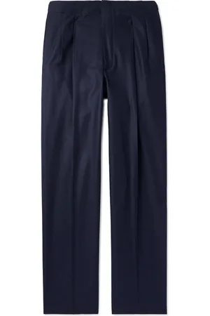 Loro Piana Joetsu Straight-Leg Pleated Wool and Cashmere-Blend Trousers - Men - - IT 56