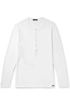 Tom Ford Stretch-Cotton Jersey Henley Pyjama T-Shirt - Men - - S