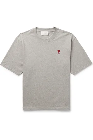 Ami Logo-Embroidered Organic Cotton-Jersey T-Shirt - Men - - XS
