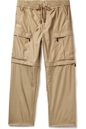 Straight-Leg Sateen Drawstring Cargo Trousers