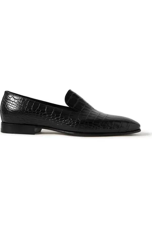 Manolo Blahnik Djan Croc-Effect Leather Loafers - Men - - UK 9