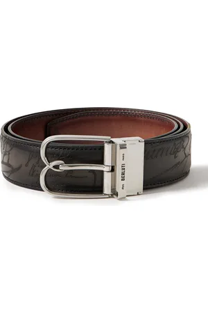 Berluti B Volute Scritto 3.5cm Reversible Venezia Leather Belt - Men - - EU 95