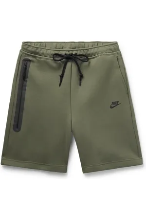 Nike Straight-leg Logo-print Cotton-blend Tech Fleece Sweatpants in Blue  for Men