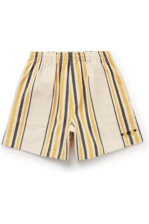 BODE Namesake Wide-Leg Logo-Embroidered Striped Cotton Shorts - Men - - XL