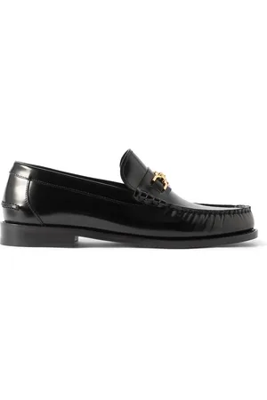 VERSACE Horsebit-Embellished Patent-Leather Loafers - Men - - EU 46