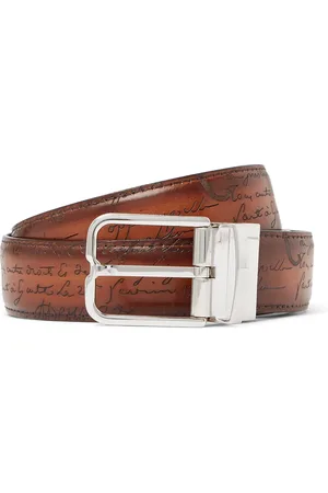 Berluti 3.2cm Scritto Reversible Venezia Leather Belt - Men - - EU 95