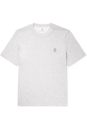 Brunello Cucinelli Logo-Print Cotton-Jersey T-Shirt - Men - - M