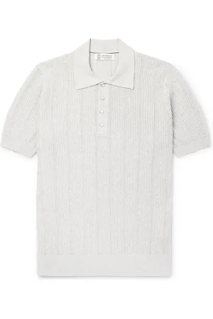 Brunello Cucinelli Slim-Fit Ribbed Cotton Polo Shirt - Men - - IT 56