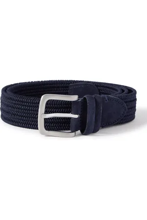 Mr P. 3.5cm Suede-Trimmed Woven Belt - Men - - EU 110