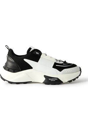 VALENTINO GARAVANI True Act Leather-Trimmed Mesh and Rubber Sneakers - Men - - EU 40