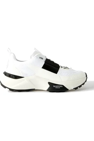 VALENTINO GARAVANI True Act Leather-Trimmed Mesh and Rubber Sneakers - Men - - EU 45