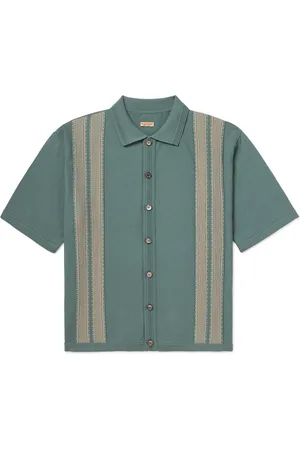 KAPITAL Tennessee Embroidered Cotton-Blend Jersey Polo Shirt - Men - - 3